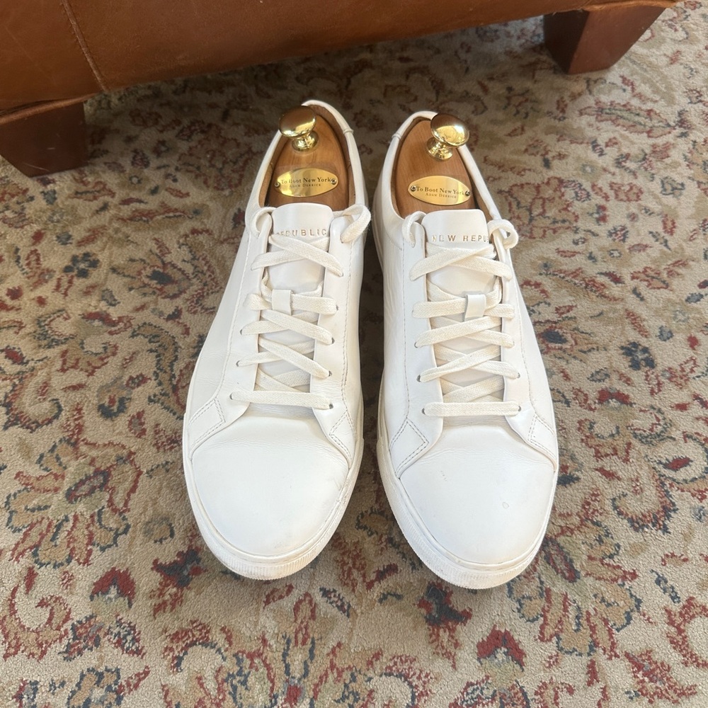 White Leather Men's Sneakers